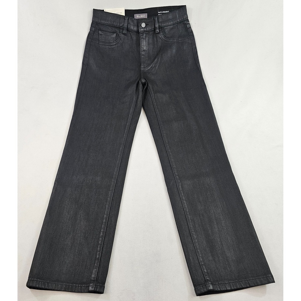 DL1961 jeans womens W 26 L 27 black coated patti straight HR vintage ankle